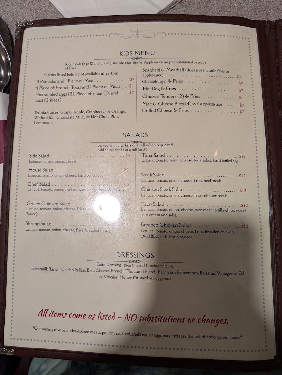 Earlystown Diner Menu - Image 6